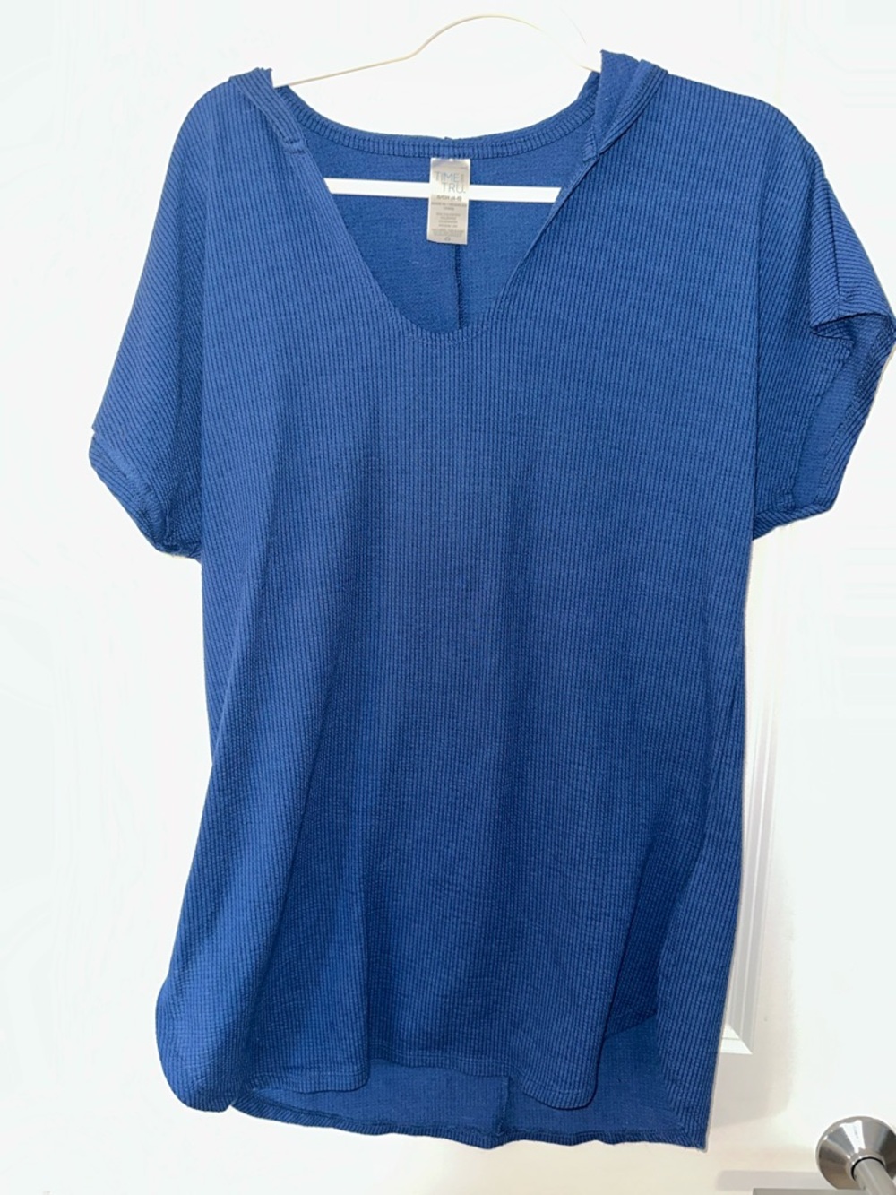 Time and Tru Navy Blue Swim Coverup - Solid Texture